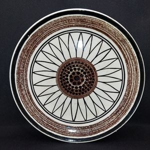 Vintage Mid Century Modern Royal Ironstone Dinner Plate Made in USA *Sunflower*